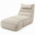 Beige chaise longue van polyester met schuimvulling, 170 x 70 x 80 cm