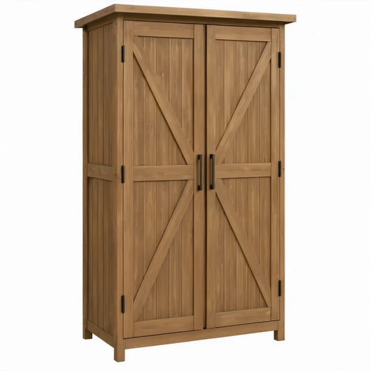 Opbergkast van massief grenenhout met 2 deuren, 80 x 40 x 180 cm, naturelbruin